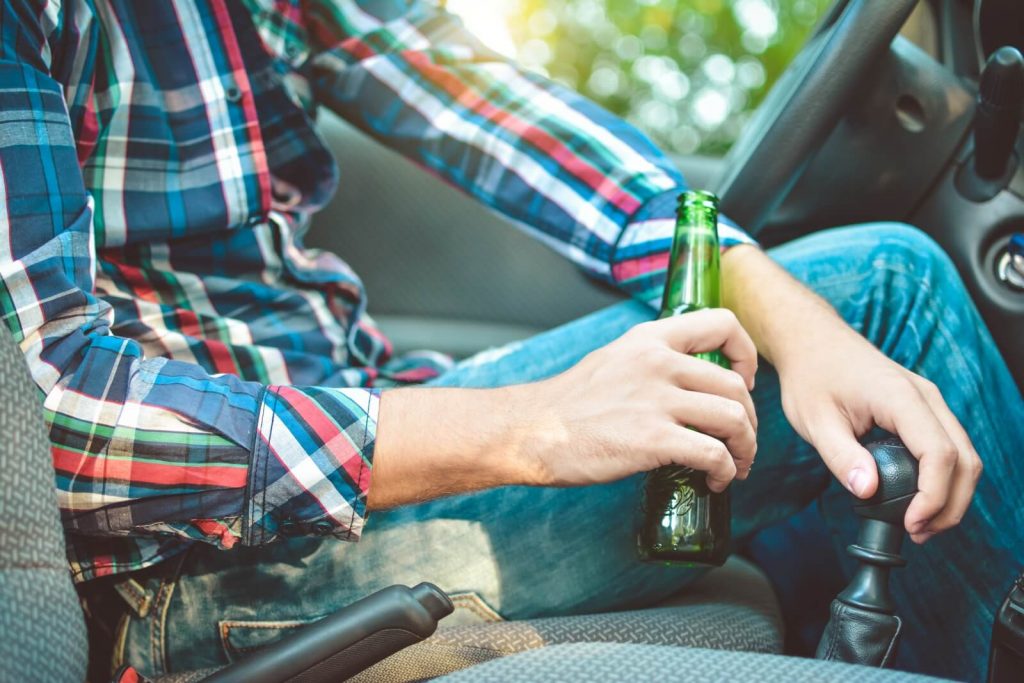 man drinks beer in his vehicle prior to getting charge with an OVI in Ohio